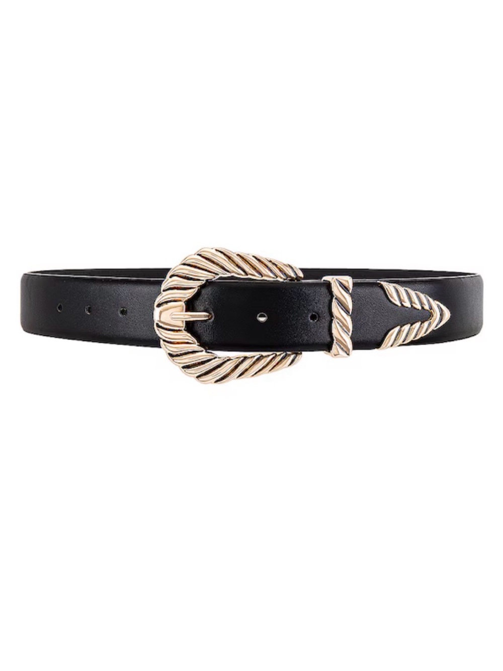 Petit Moments M/L Black Rodeo Belt with Gold Hardware - Western Boho Retro